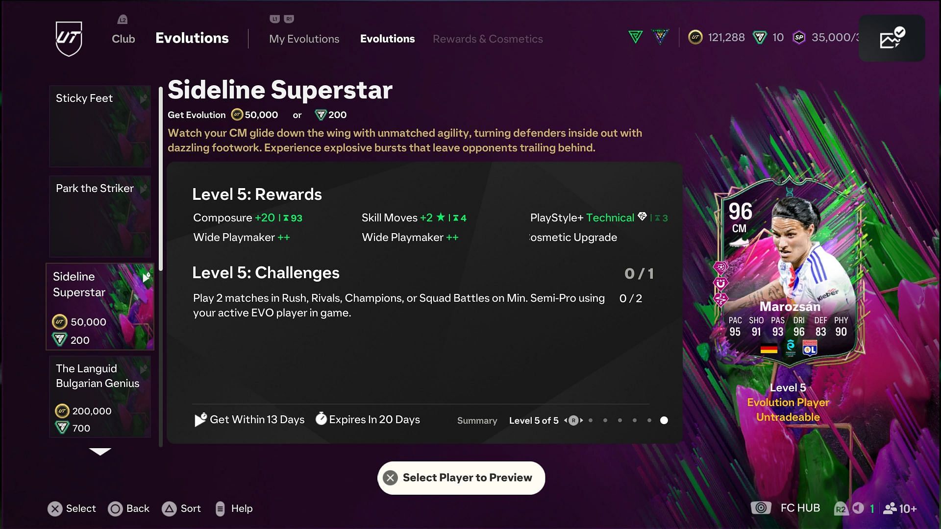 The EVO has five levels (Image via EA Sports)